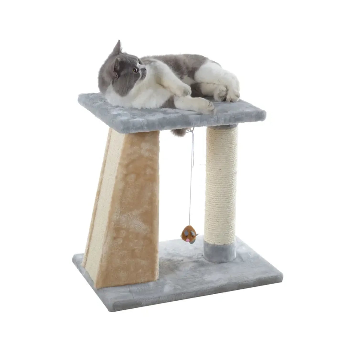 Armarkat 2 Level Platform Scratcher Real Wood Cat Post