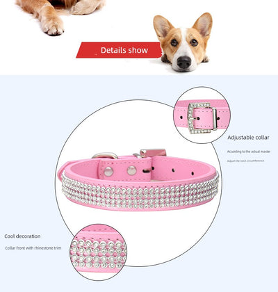 Rhinestone Decorative Dog Pet Collar