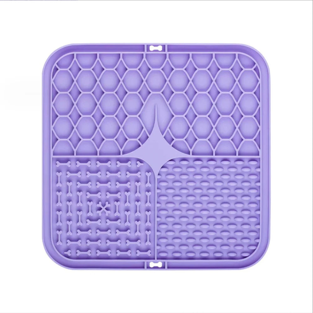 Pet Lick Silicone Mat for Dogs Pet Slow Food Plate Dog Bathing Distraction Silicone Dog Sucker Food Training Dog Feeder Supplies