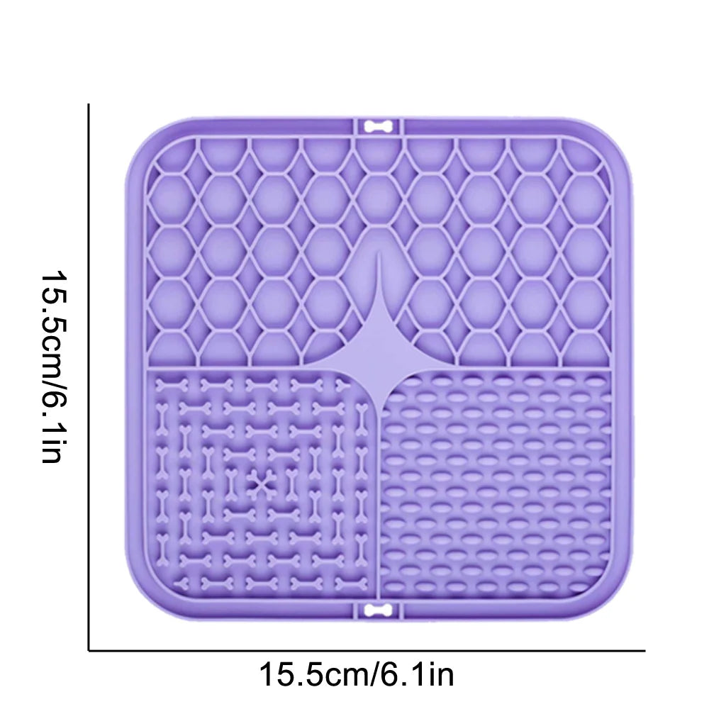 Pet Lick Silicone Mat for Dogs Pet Slow Food Plate Dog Bathing Distraction Silicone Dog Sucker Food Training Dog Feeder Supplies