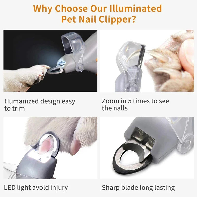 Pet Nail Clipper With LED Light