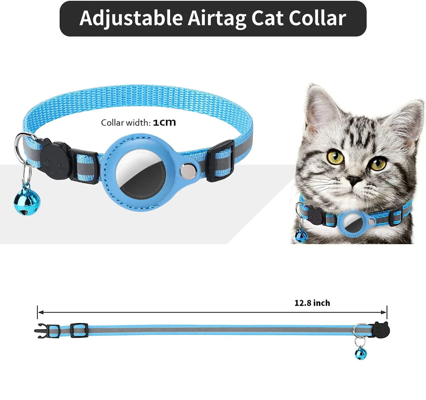 Collar with AirTag Holder