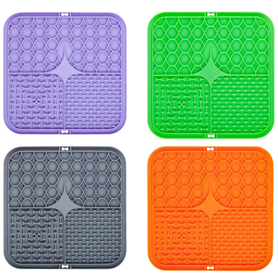 Pet Lick Silicone Mat for Dogs Pet Slow Food Plate Dog Bathing Distraction Silicone Dog Sucker Food Training Dog Feeder Supplies