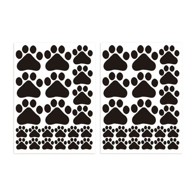 44pcs Dog Cat Footprints Pawprints Wall Stickers Pet Paws Vinyl Art Decoration Home Improvement Supplies Ornament Accessories