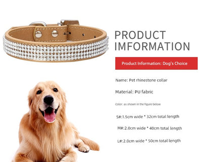 Rhinestone Decorative Dog Pet Collar