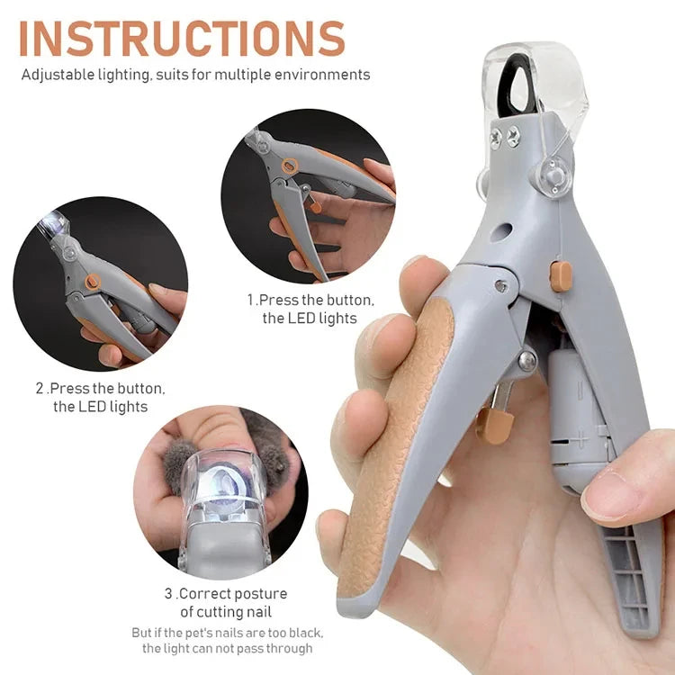 Pet Nail Clipper With LED Light